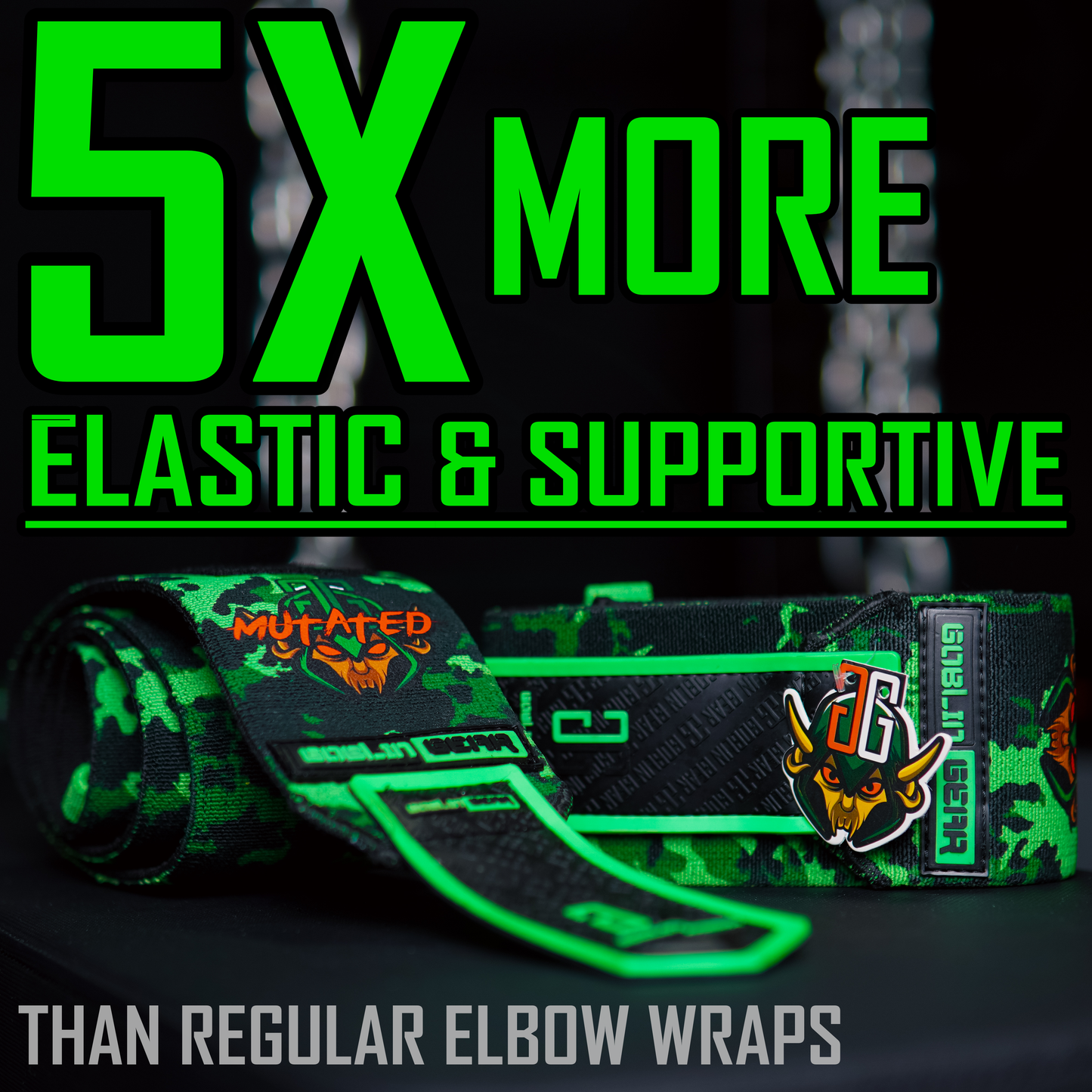 MUTATED 48" 5x Super Heavy Duty Elbow Wraps (READ DESCRIPTION)