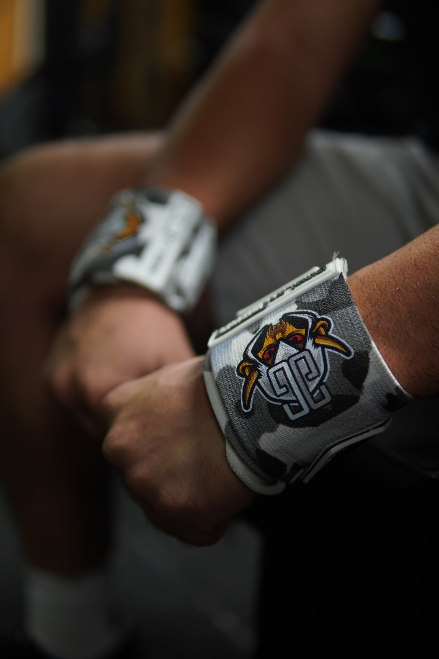 20" 3x Super Heavy Duty Wrist Wraps (White Camo)