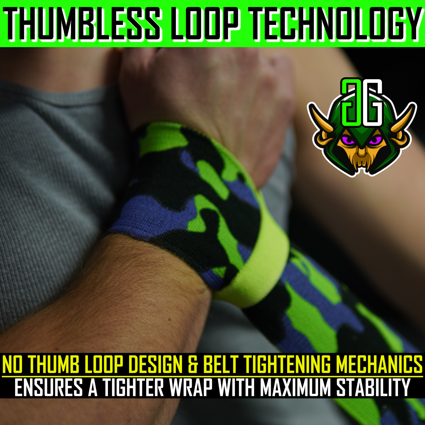 20" 2x Super Heavy Duty Mini Wrist Wraps (White Camo)